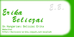 erika beliczai business card